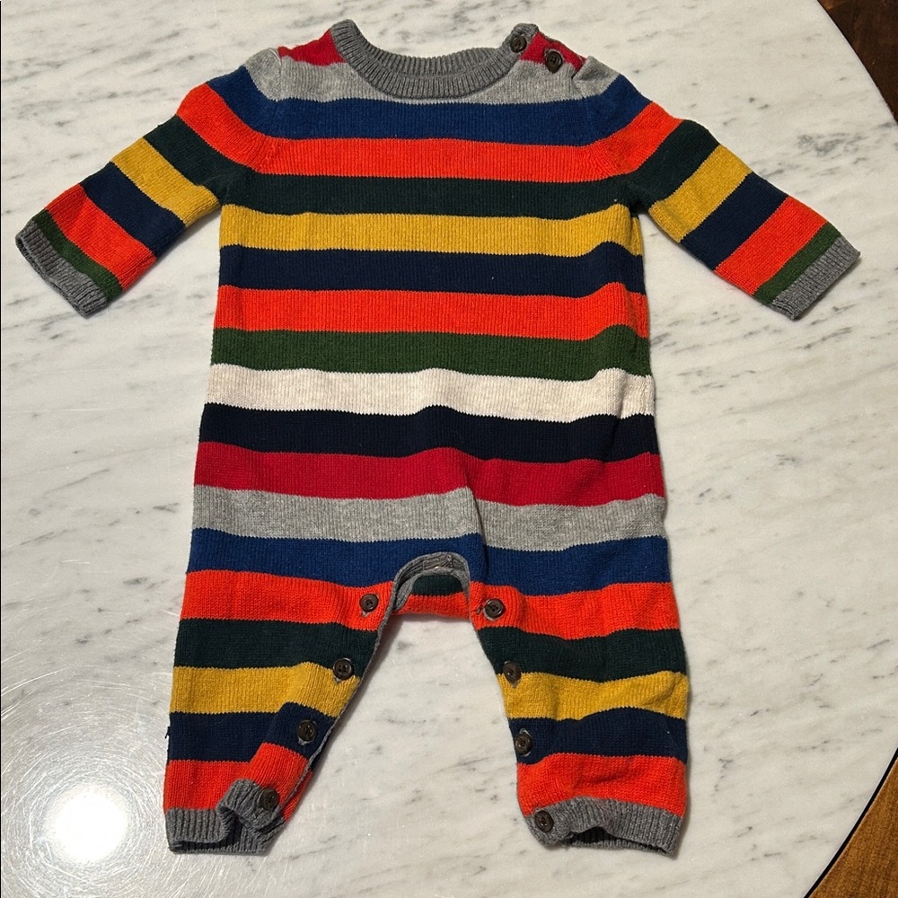 Striped Multicolor Kids One Piece